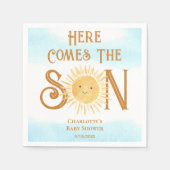 こ来こで息子の男の子のシャワー スタンダードカクテルナプキン (正面)