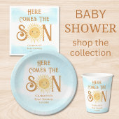 こ来こで息子の男の子のシャワー スタンダードカクテルナプキン