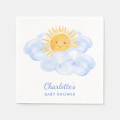 こ来こで息子の男の子のシャワー スタンダードカクテルナプキン (正面)