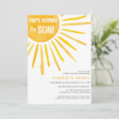 こ来こで息子の男の子のシャワー 招待状 (スタンド正面)