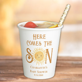 こ来こで息子の男の子のシャワー 紙コップ