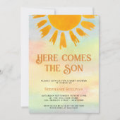 こ来こで息子の男の子の赤ちゃんシャワー 招待状 (正面)