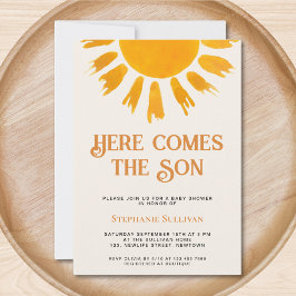 こ来こで息子の男の子の赤ちゃんシャワー 招待状