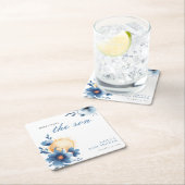 こ来こで息子の赤ちゃん スクエアペーパーコースター (インサイチュ)