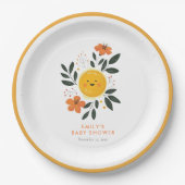 こ来こで息子の赤ちゃん ペーパープレート (正面)