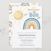 こ来こで息子の赤ちゃん 招待状 (正面/裏面)