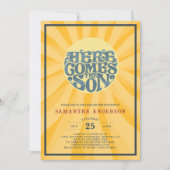 こ来こで息子の赤ちゃん 招待状 (正面)