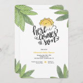 こ来こで息子の赤ちゃん 招待状 (正面/裏面)