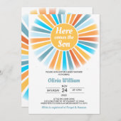 こ来こで息子の赤ちゃん 招待状 (正面/裏面)