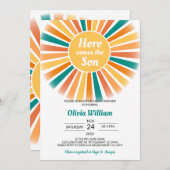 こ来こで息子の赤ちゃん 招待状 (正面/裏面)