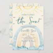 こ来こで息子の赤ちゃん 招待状 (正面/裏面)