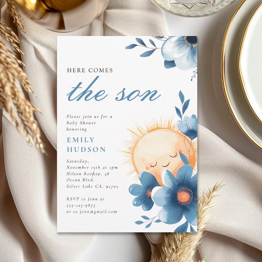 こ来こで息子の赤ちゃん 招待状