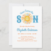 こ来こで息子の赤ちゃん 招待状 (正面)