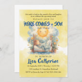 こ来こで息子の赤ちゃん 招待状 (正面/裏面)