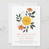 こ来こで息子の赤ちゃん 招待状 (正面)