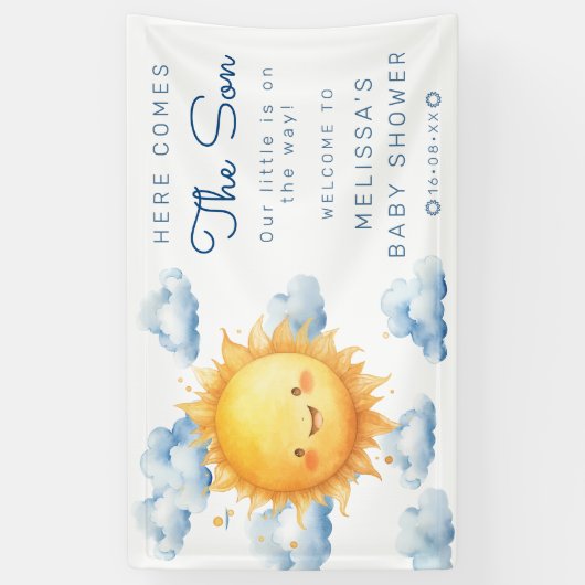 こ来こで息子の赤ちゃん 横断幕 (縦)