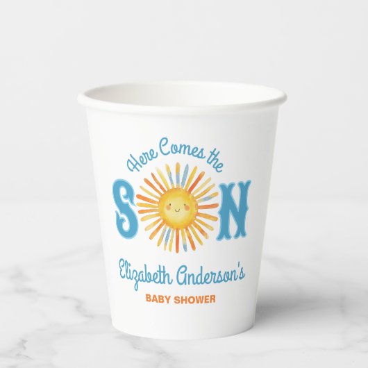 こ来こで息子の赤ちゃん 紙コップ (正面)