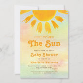 こ来こでSun Gender-Neutral Baby Shower 招待状 (正面)