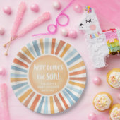 こ来こに太陽のボホ男の子シャワー ペーパープレート (パーティー)