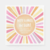 こ来こに太陽の女の子のシャワー太陽 スタンダードランチョンナプキン (正面)