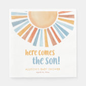 こ来こに太陽の男の子のシャワー スタンダードランチョンナプキン (正面)