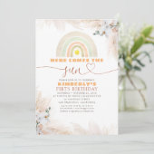 こ来こに太陽の虹1歳の誕生日 招待状 (スタンド正面)