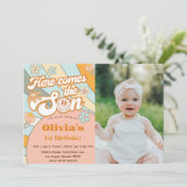 こ来こに太陽の虹1歳の誕生日 招待状 (スタンド正面)