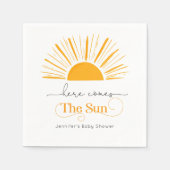 こ来こに太陽の赤ちゃんシャワー スタンダードカクテルナプキン (正面)