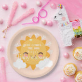 こ来こに太陽の赤ちゃんシャワー ペーパープレート (パーティー)