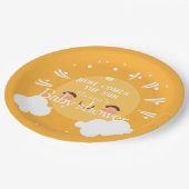 こ来こに太陽の赤ちゃんシャワー ペーパープレート (アングル)
