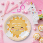 こ来こに太陽の赤ちゃんシャワー ペーパープレート (パーティー)