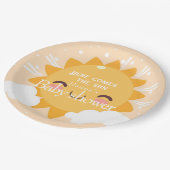こ来こに太陽の赤ちゃんシャワー ペーパープレート (アングル)