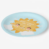 こ来こに太陽の赤ちゃんシャワー ペーパープレート (アングル)