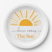 こ来こに息子の誕生日 ペーパープレート (正面)