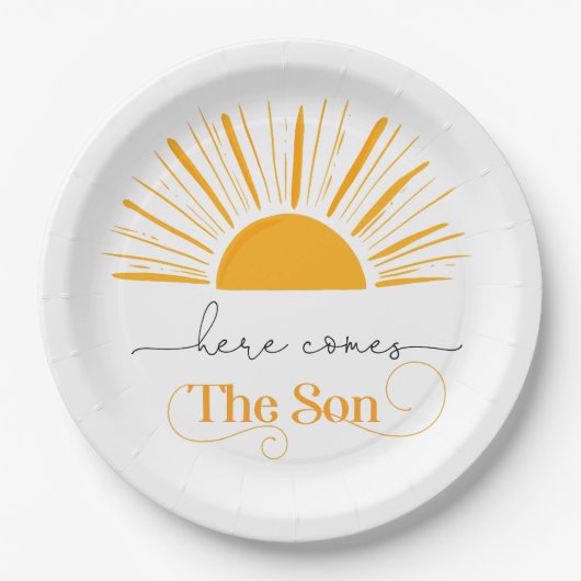 こ来こに息子の誕生日 ペーパープレート (正面)