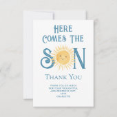 こ来こに息子の赤ちゃんシャワー サンキューカード (正面)