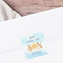 こ来こに息子の赤ちゃんシャワー スクエアシール