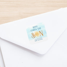 こ来こに息子の赤ちゃんシャワー スクエアシール