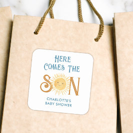 こ来こに息子の赤ちゃんシャワー スクエアシール