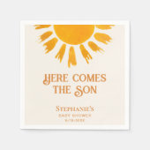 こ来こに息子の赤ちゃんシャワー スタンダードカクテルナプキン (正面)