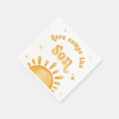 こ来こに息子の赤ちゃんシャワー スタンダードカクテルナプキン (角)