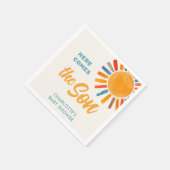 こ来こに息子の赤ちゃんシャワー スタンダードカクテルナプキン (角)