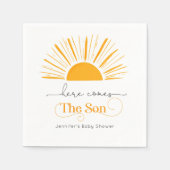 こ来こに息子の赤ちゃんシャワー スタンダードカクテルナプキン (正面)
