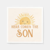 こ来こに息子の赤ちゃんシャワー スタンダードカクテルナプキン (正面)