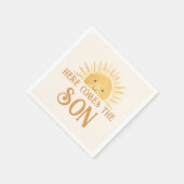 こ来こに息子の赤ちゃんシャワー スタンダードカクテルナプキン (角)