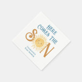 こ来こに息子の赤ちゃんシャワー スタンダードカクテルナプキン (角)