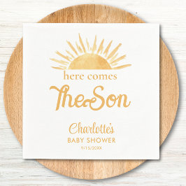 こ来こに息子の赤ちゃんシャワー スタンダードカクテルナプキン