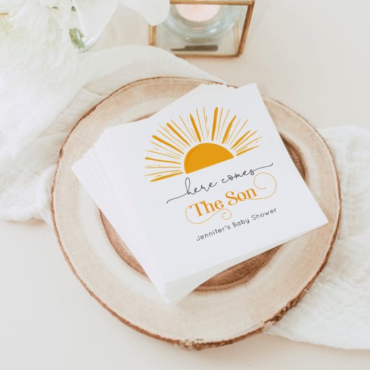 こ来こに息子の赤ちゃんシャワー スタンダードカクテルナプキン