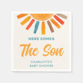 こ来こに息子の赤ちゃんシャワー スタンダードカクテルナプキン (正面)