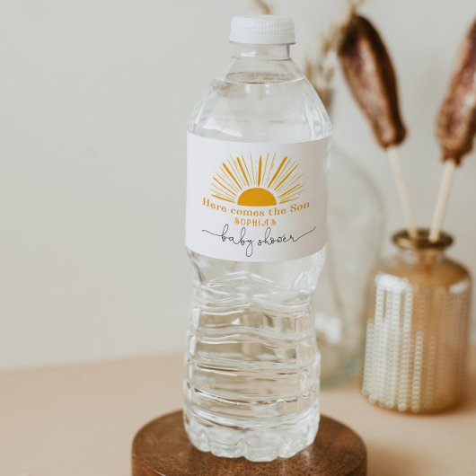 こ来こに息子の赤ちゃんシャワー ペットボトルラベル